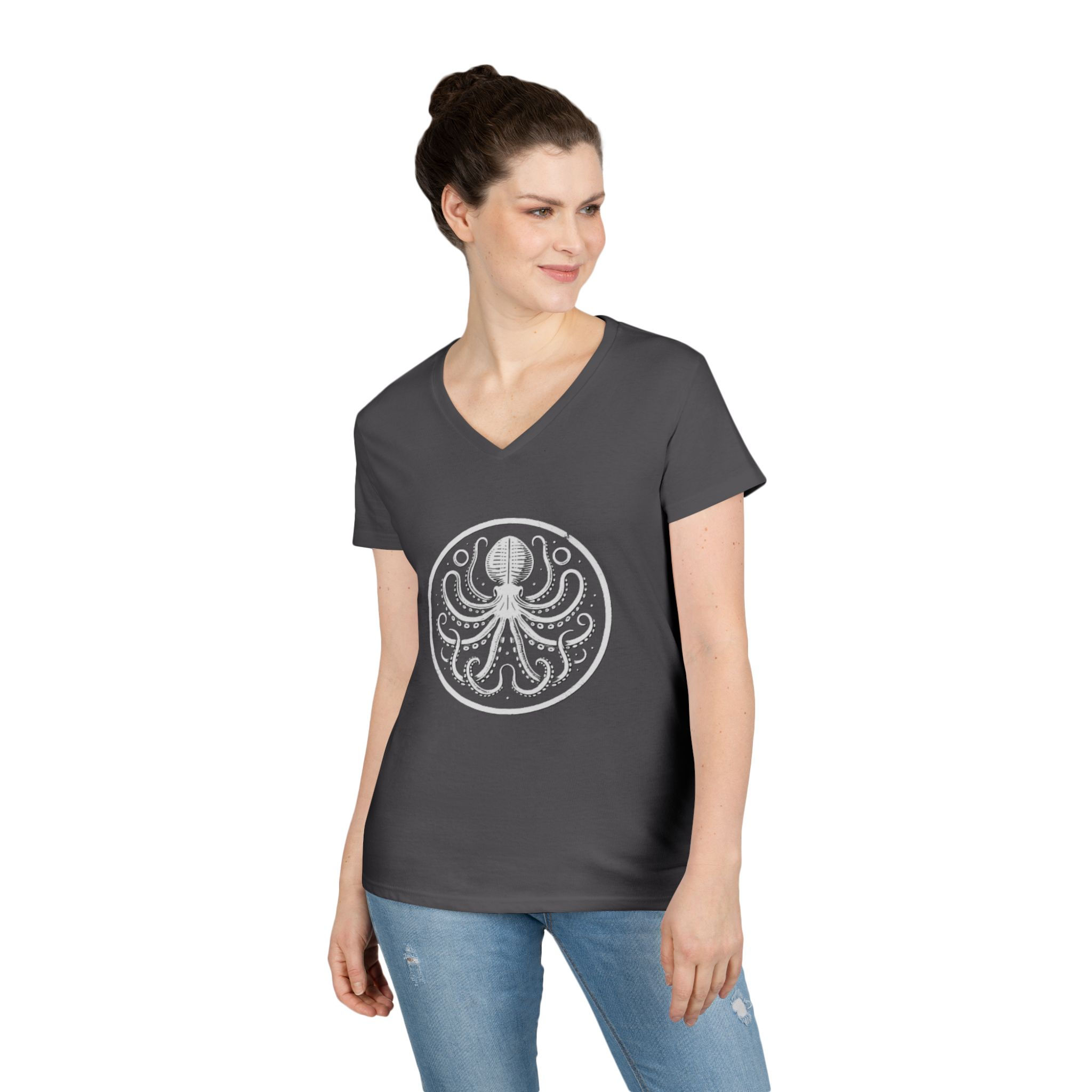 Octopus Ladies' V-Neck T-Shirt