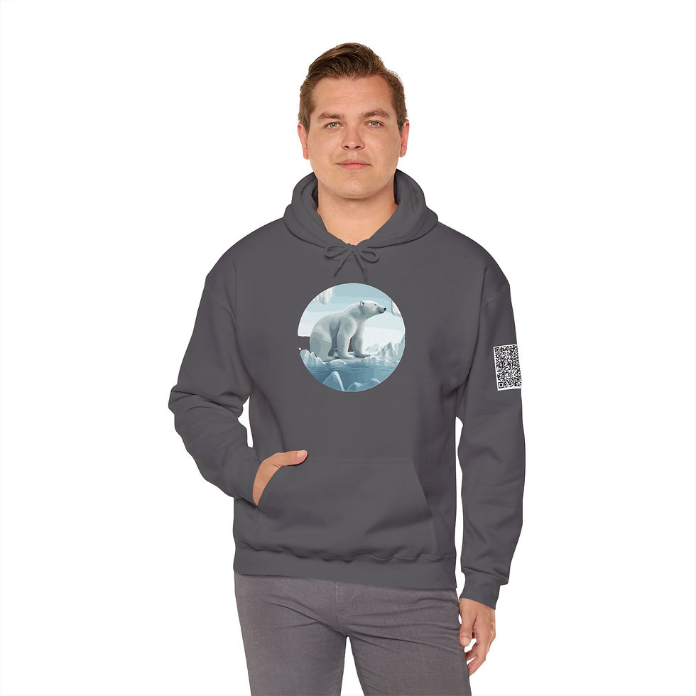 Thumbnail: Polar Bear Colorful Unisex Heavy Blend™ Hooded Sweatshirt