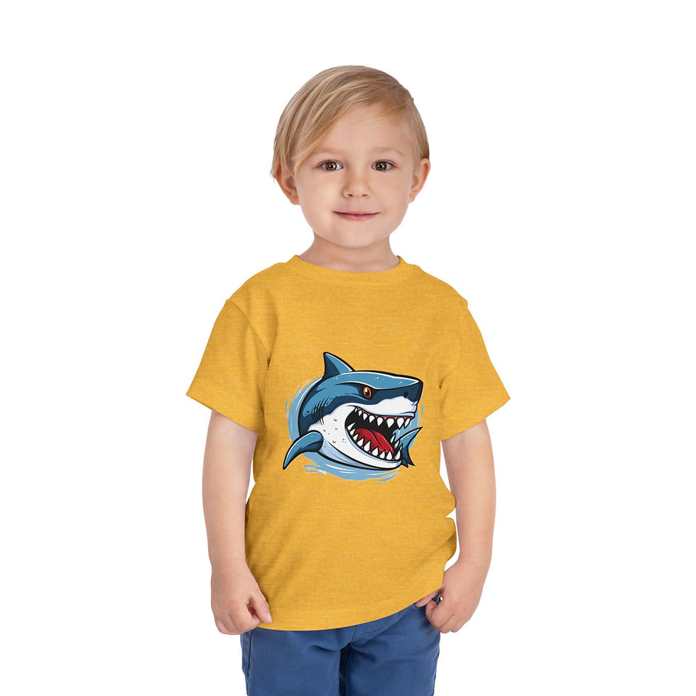 Thumbnail: Great White Shark Colorful Toddler Short Sleeve Tee