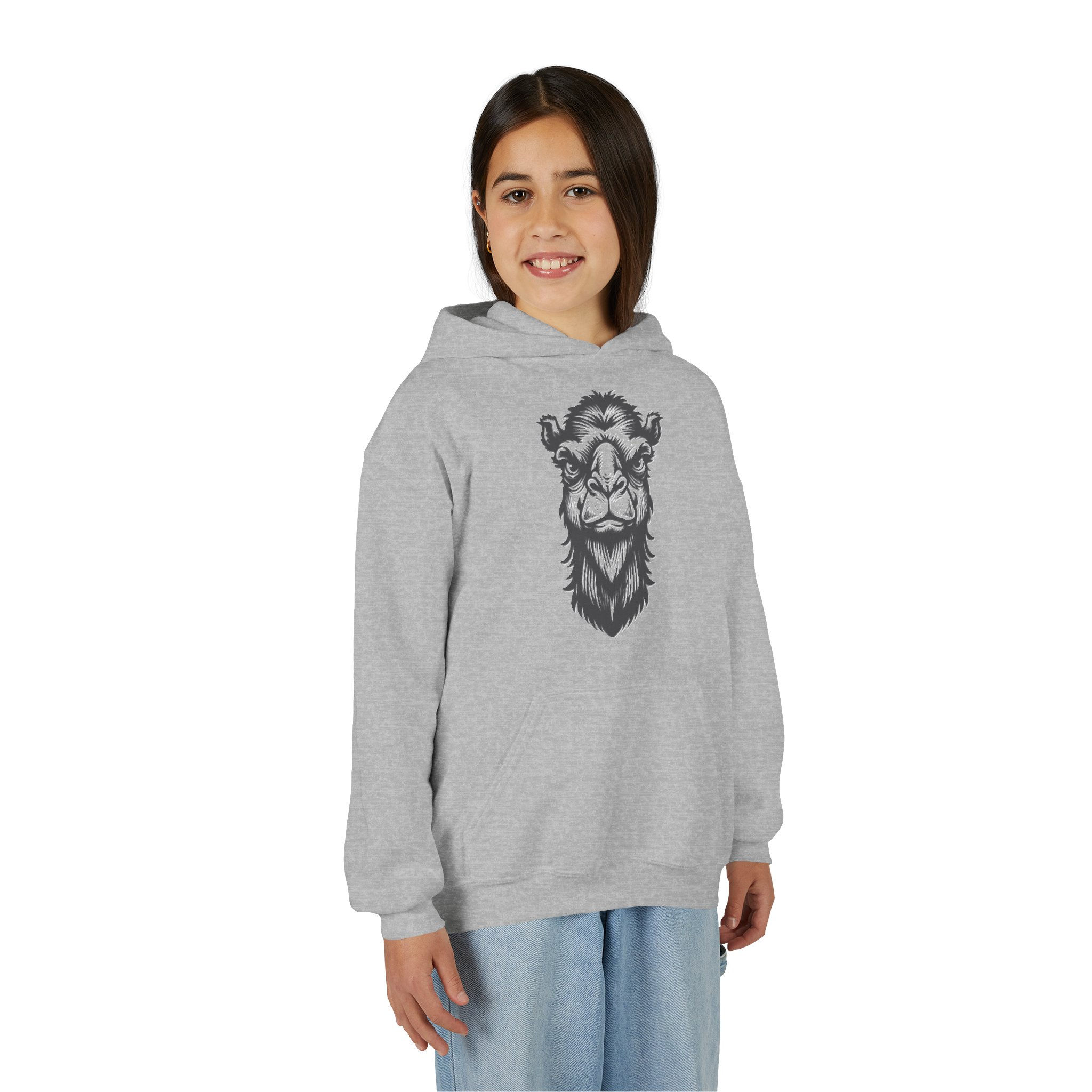Camel Youth Heavy Blend Hooded Sweatshirt