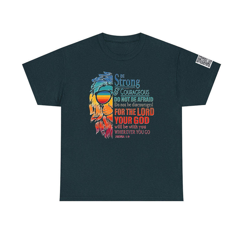 Thumbnail: Joshua 1:9 Do not be afraid Unisex Heavy Cotton Tee
