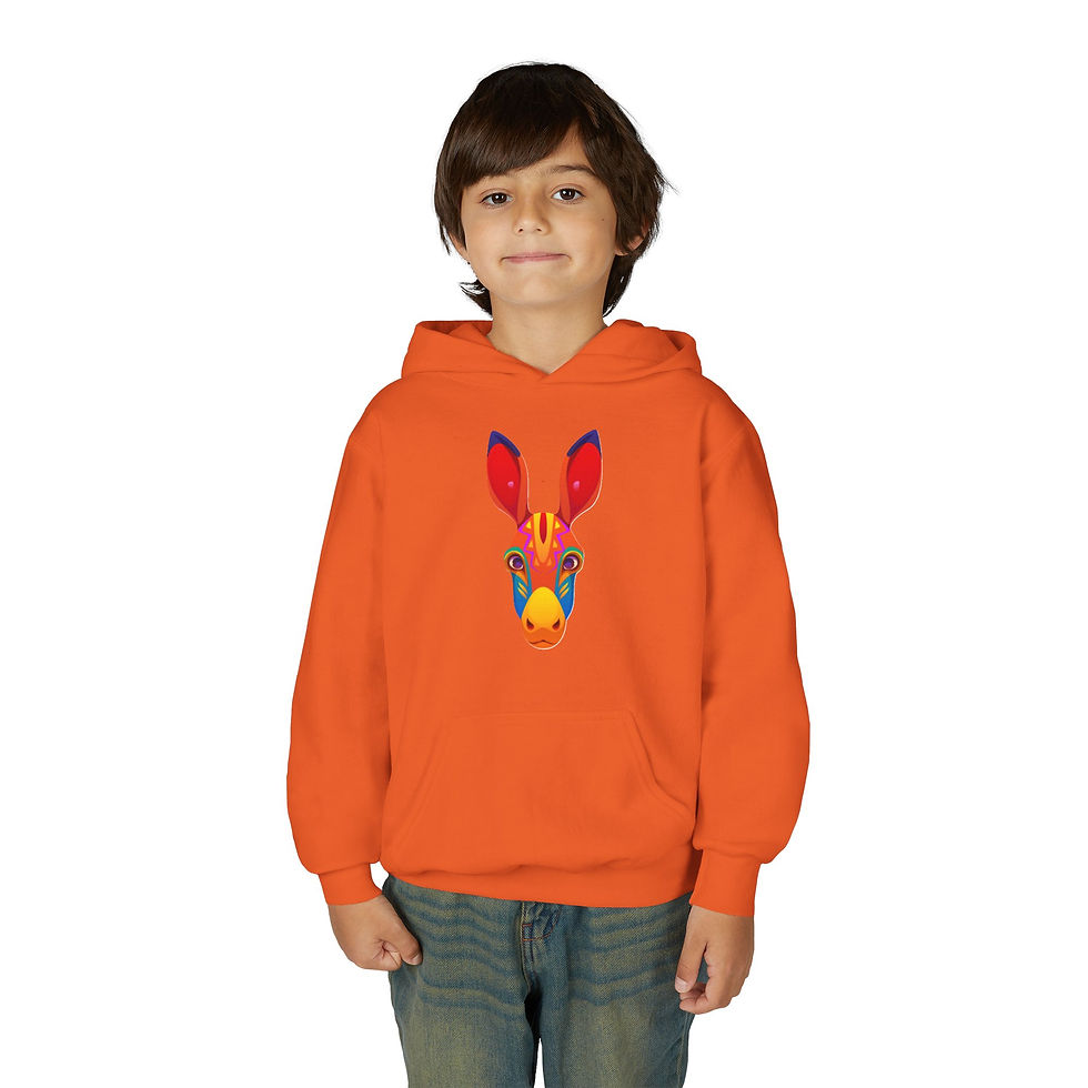 Thumbnail: Donkey Colorful Youth Heavy Blend Hooded Sweatshirt