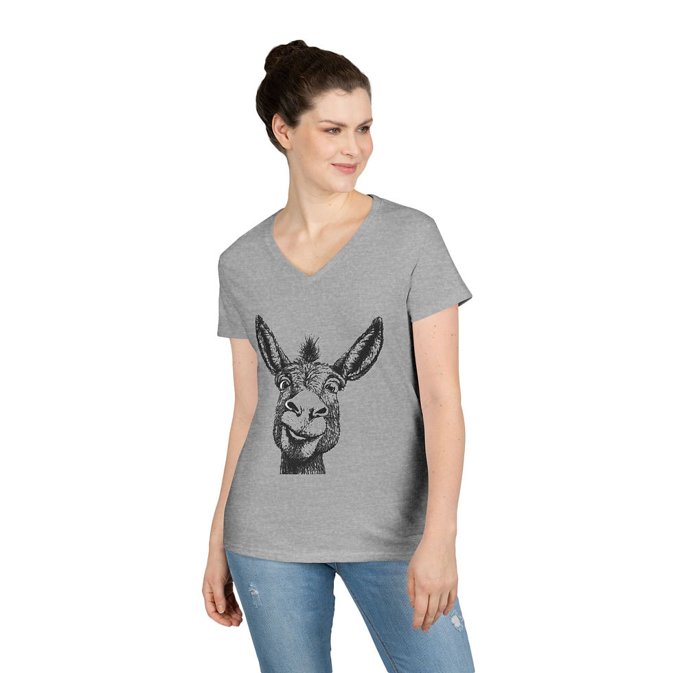 Thumbnail: Donkey Ladies' V-Neck T-Shirt