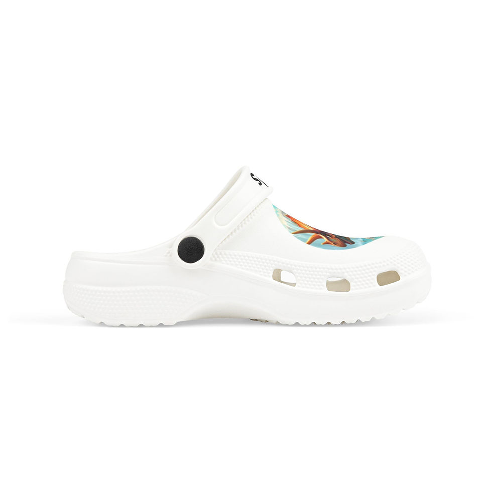 Thumbnail: Triceratops Big Kid's EVA Foam Clogs (AOP)