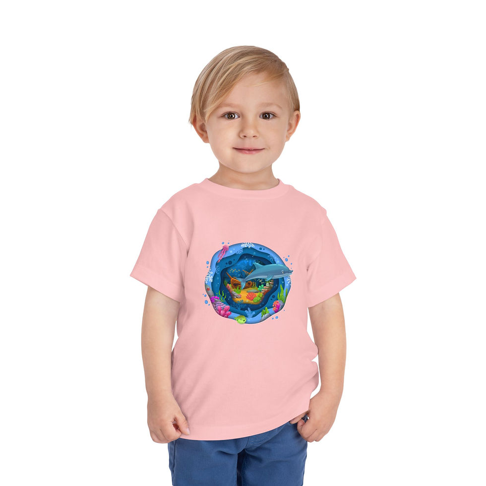 Thumbnail: Dolphin Colorful Toddler Short Sleeve Tee