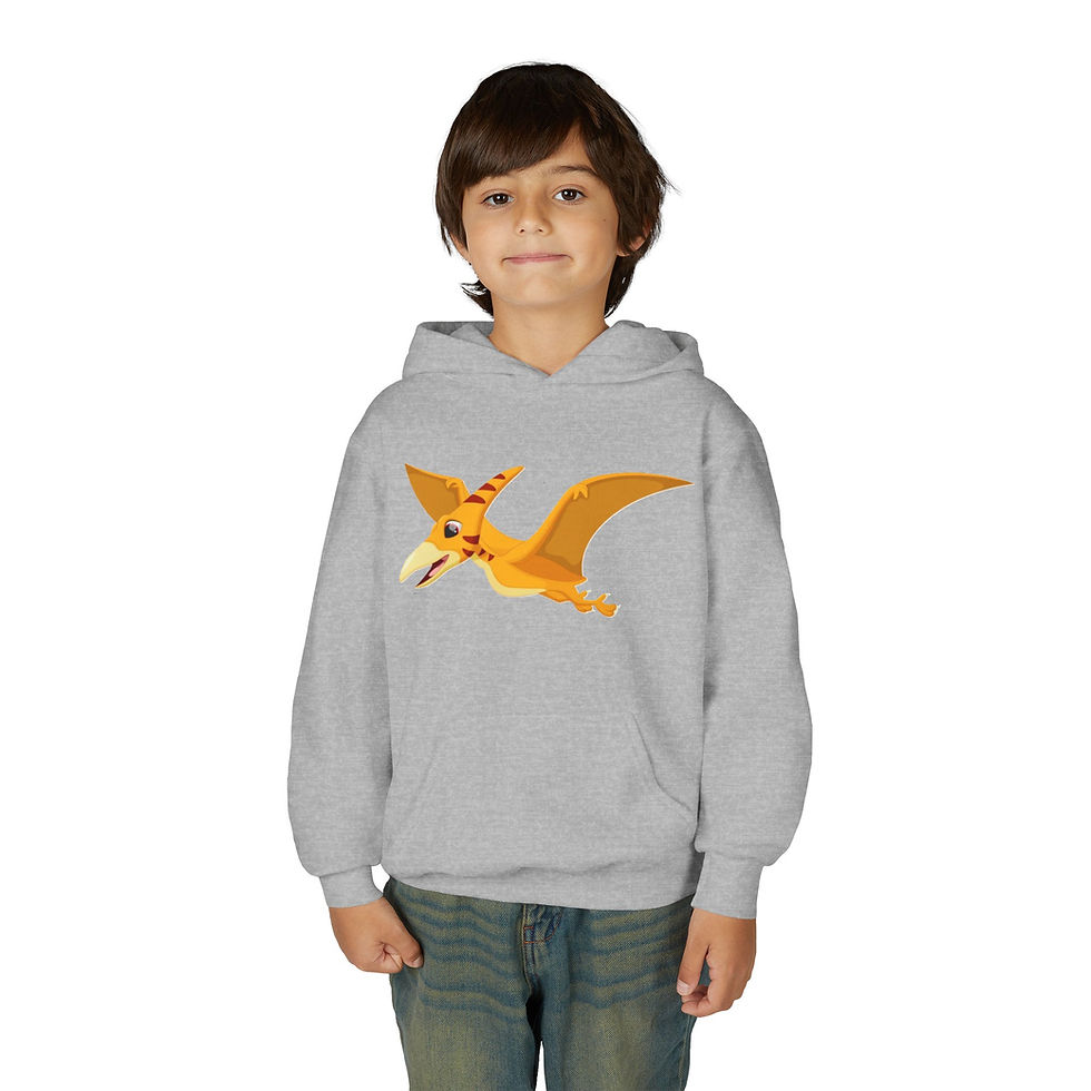 Thumbnail: Pterodactyl Youth Heavy Blend Hooded Sweatshirt