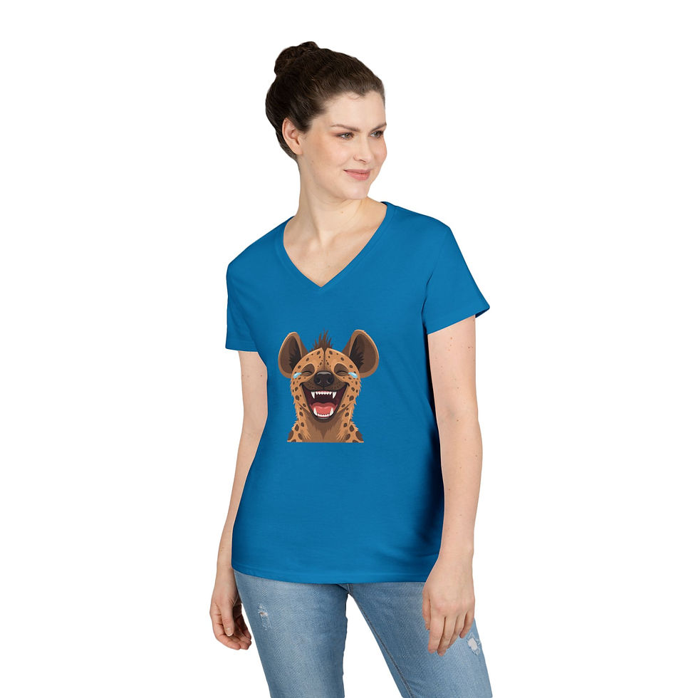 Thumbnail: Hyena Colorful Ladies' V-Neck T-Shirt