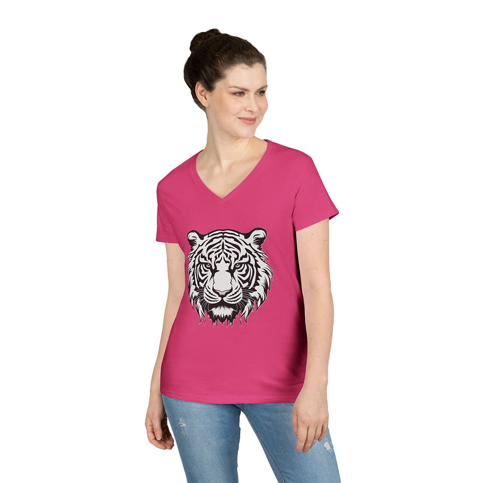 Thumbnail: Tiger Ladies' V-Neck T-Shirt