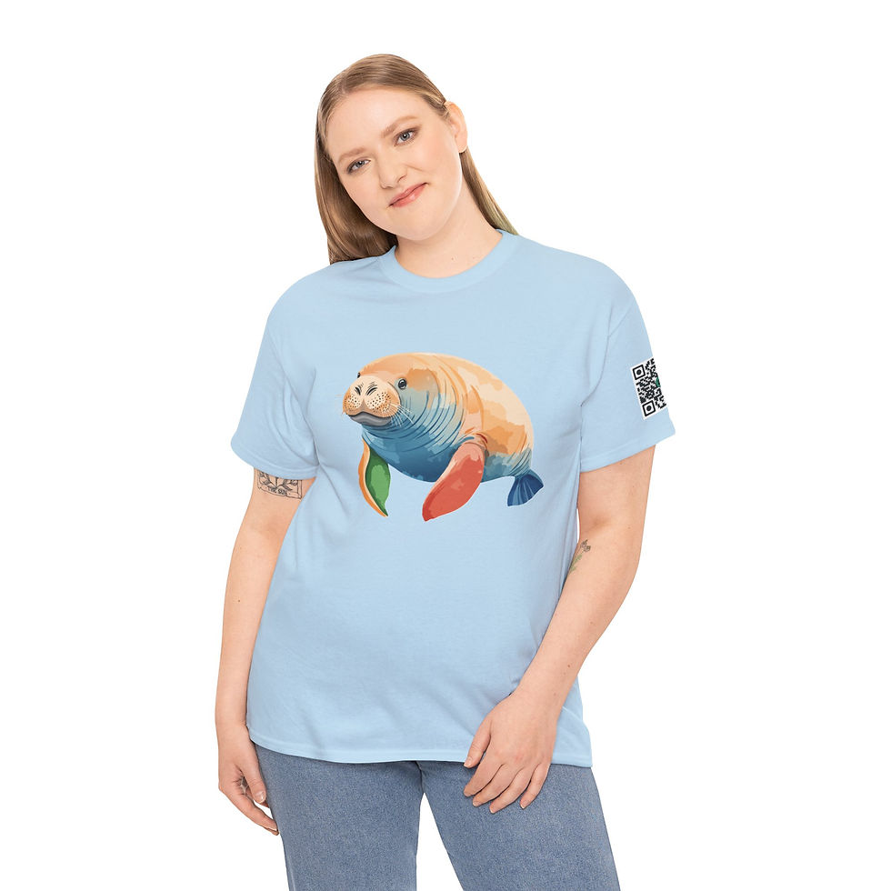 Thumbnail: Manatee Colorful Unisex Heavy Cotton Tee
