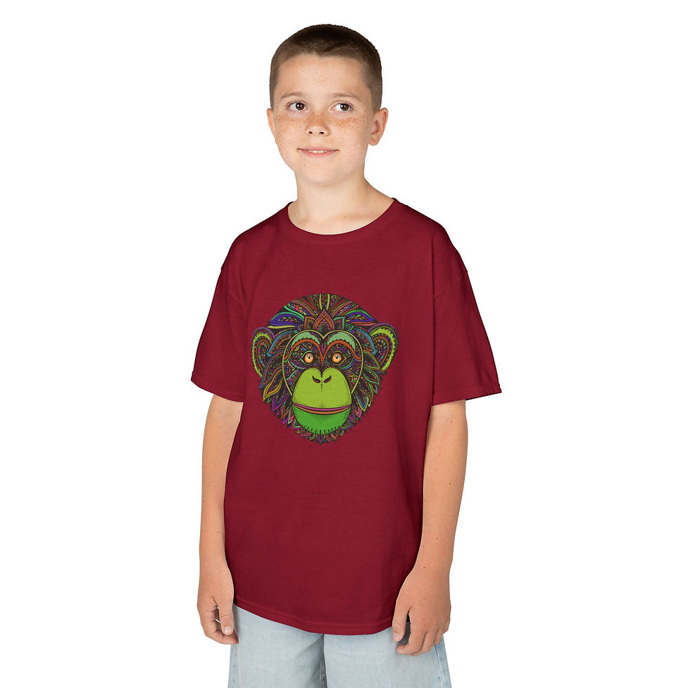 Thumbnail: Chimpanzee Colorful Kids Heavy Cotton™ Tee
