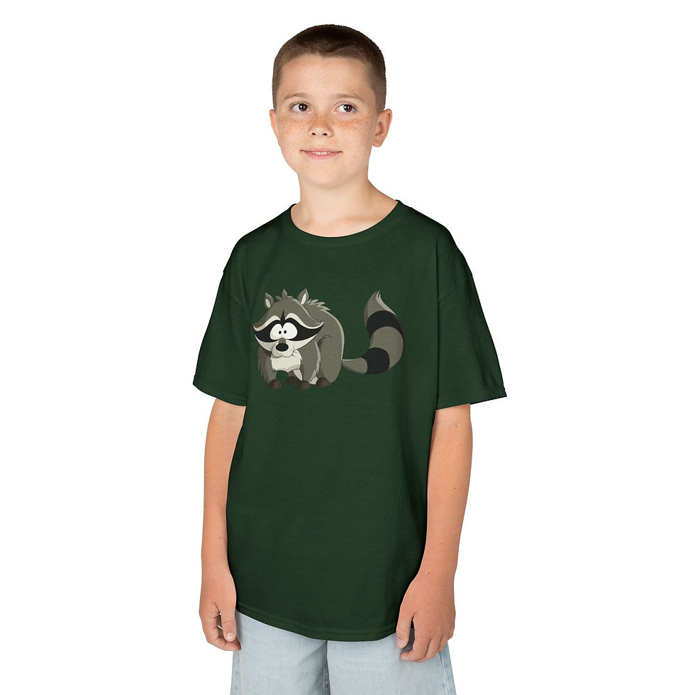 Thumbnail: Raccoon Colorful Kids Heavy Cotton™ Tee