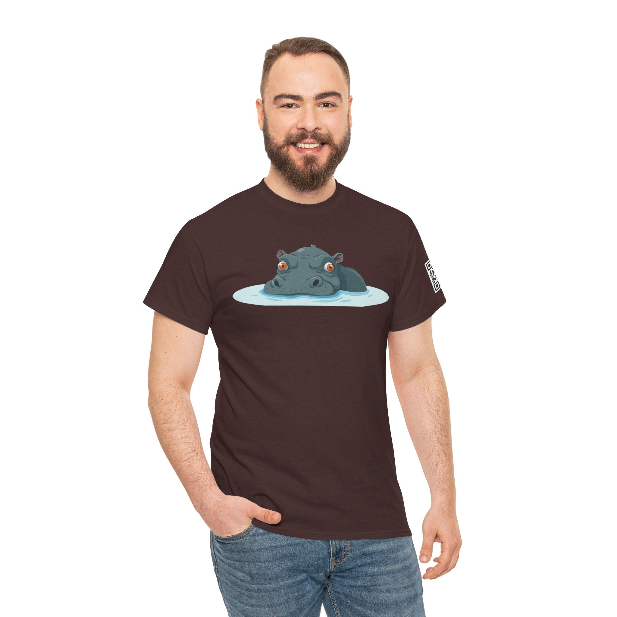 Hippo Colorful Unisex Heavy Cotton Tee