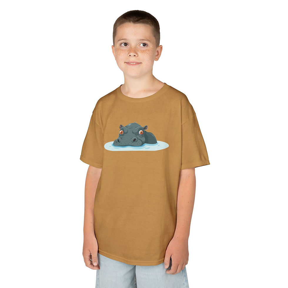 Thumbnail: Hippo Colorful Kids Heavy Cotton™ Tee