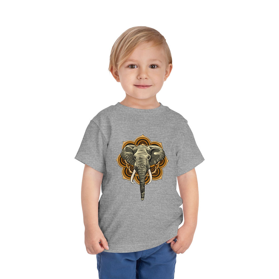 Thumbnail: Elephant Colorful Toddler Short Sleeve Tee