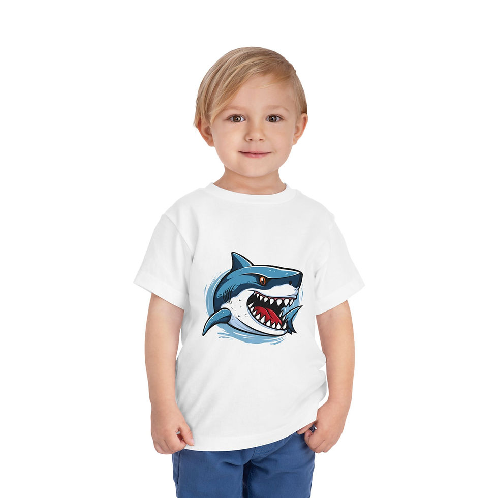 Thumbnail: Great White Shark Colorful Toddler Short Sleeve Tee