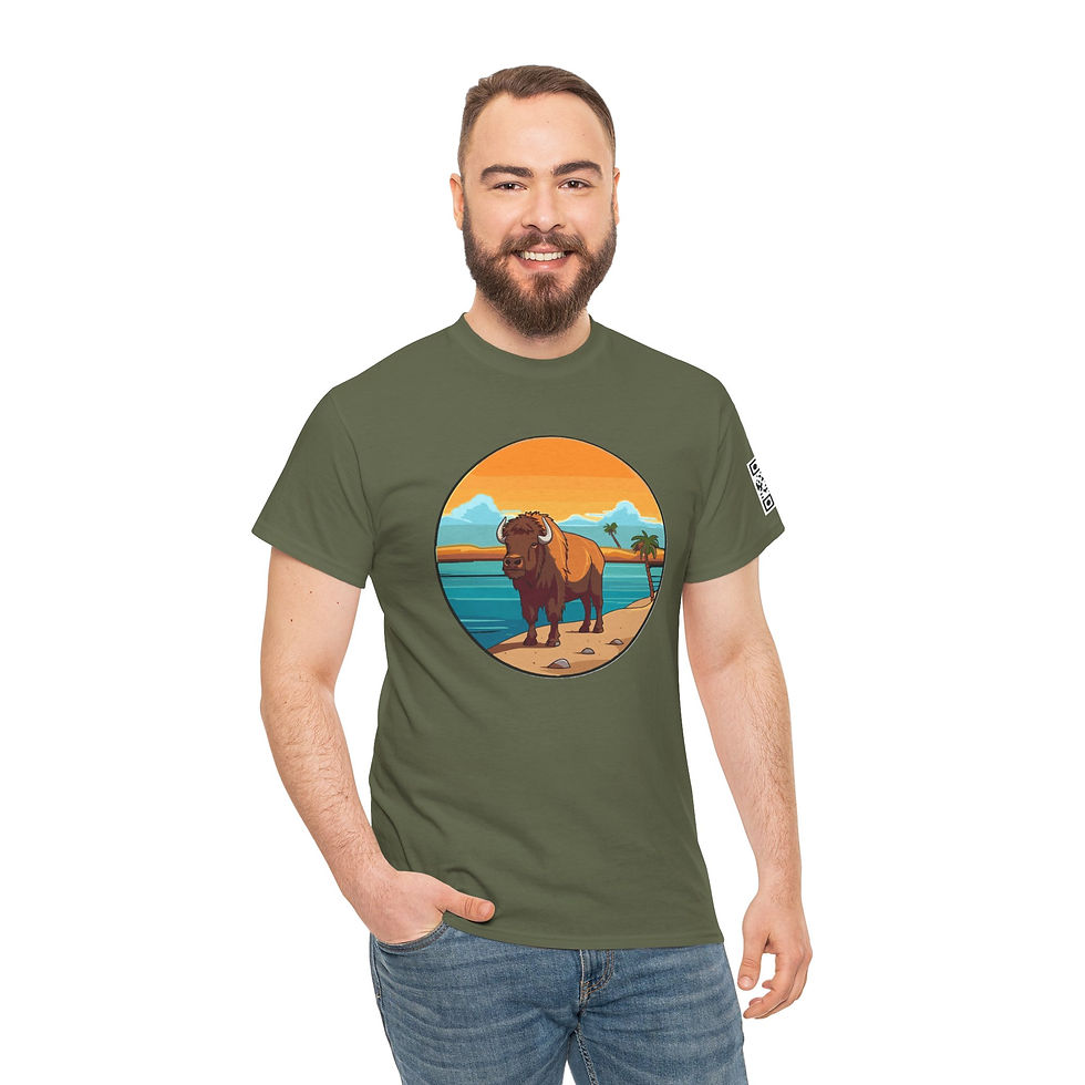 Thumbnail: Bison Colorful Unisex Heavy Cotton Tee