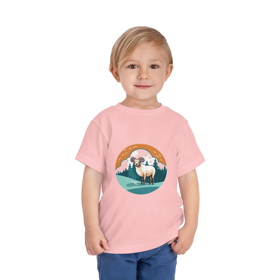 Thumbnail: Sheep Colorful Toddler Short Sleeve Tee