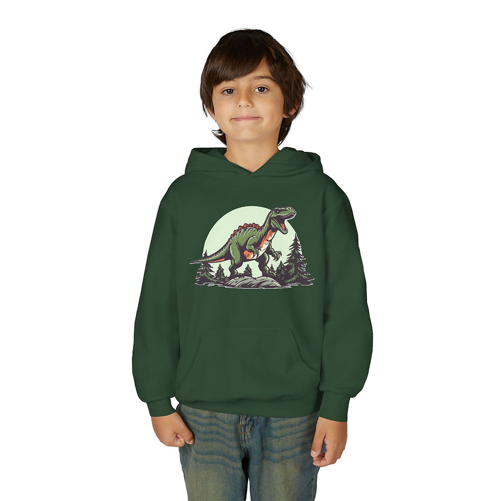 Thumbnail: Carnotaurus Youth Heavy Blend Hooded Sweatshirt