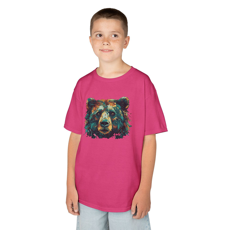 Thumbnail: Black Bear Colorful Kids Heavy Cotton™ Tee