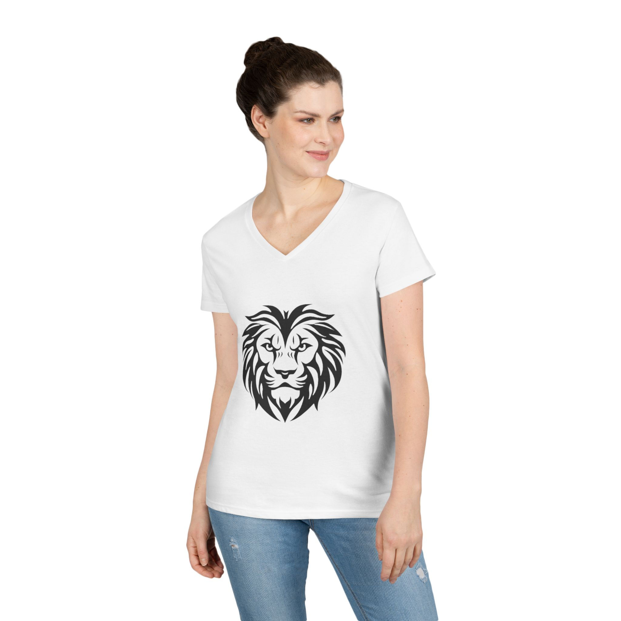 Lion Ladies' V-Neck T-Shirt