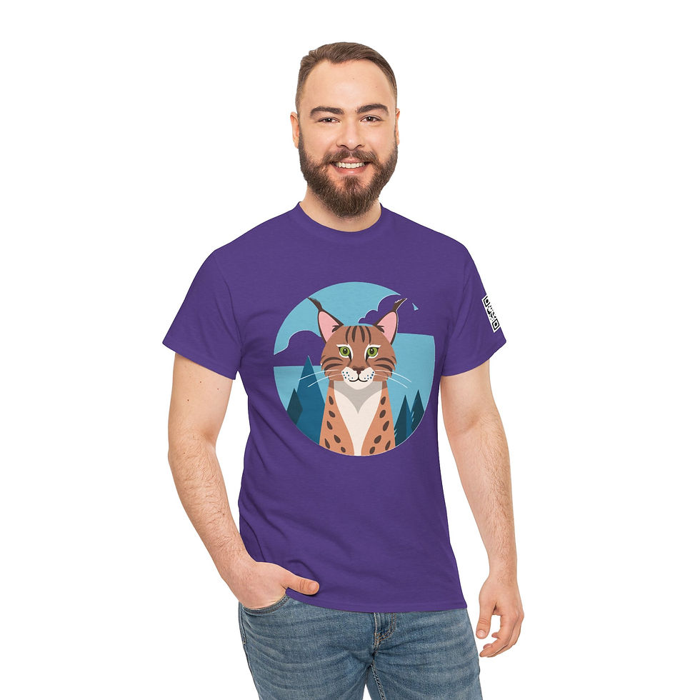 Thumbnail: Bobcat Colorful Unisex Heavy Cotton Tee