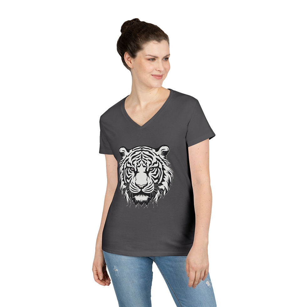 Thumbnail: Tiger Ladies' V-Neck T-Shirt