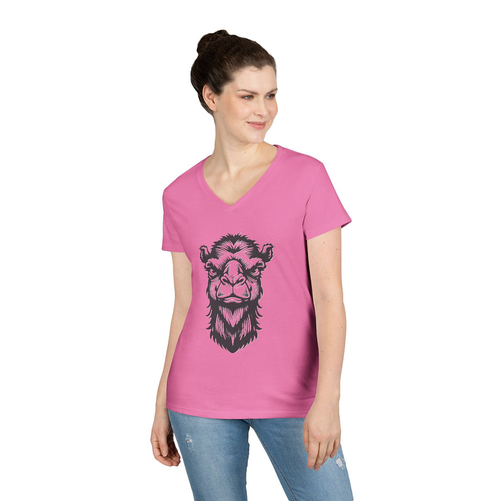 Thumbnail: Camel Ladies' V-Neck T-Shirt