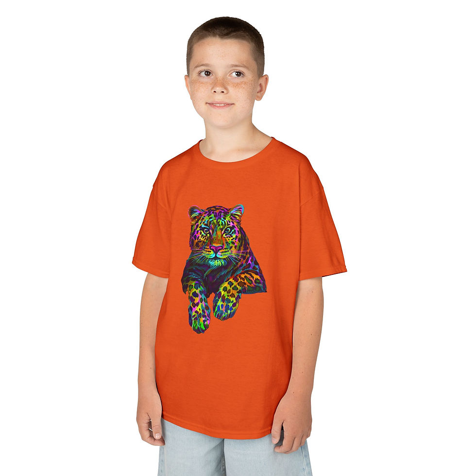 Thumbnail: Leopard Colorful Kids Heavy Cotton™ Tee