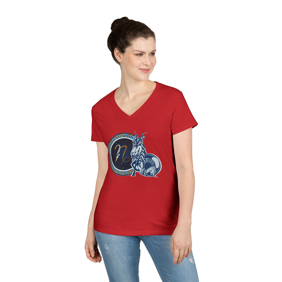 Thumbnail: Capricorn Zodiac Ladies' V-Neck T-Shirt