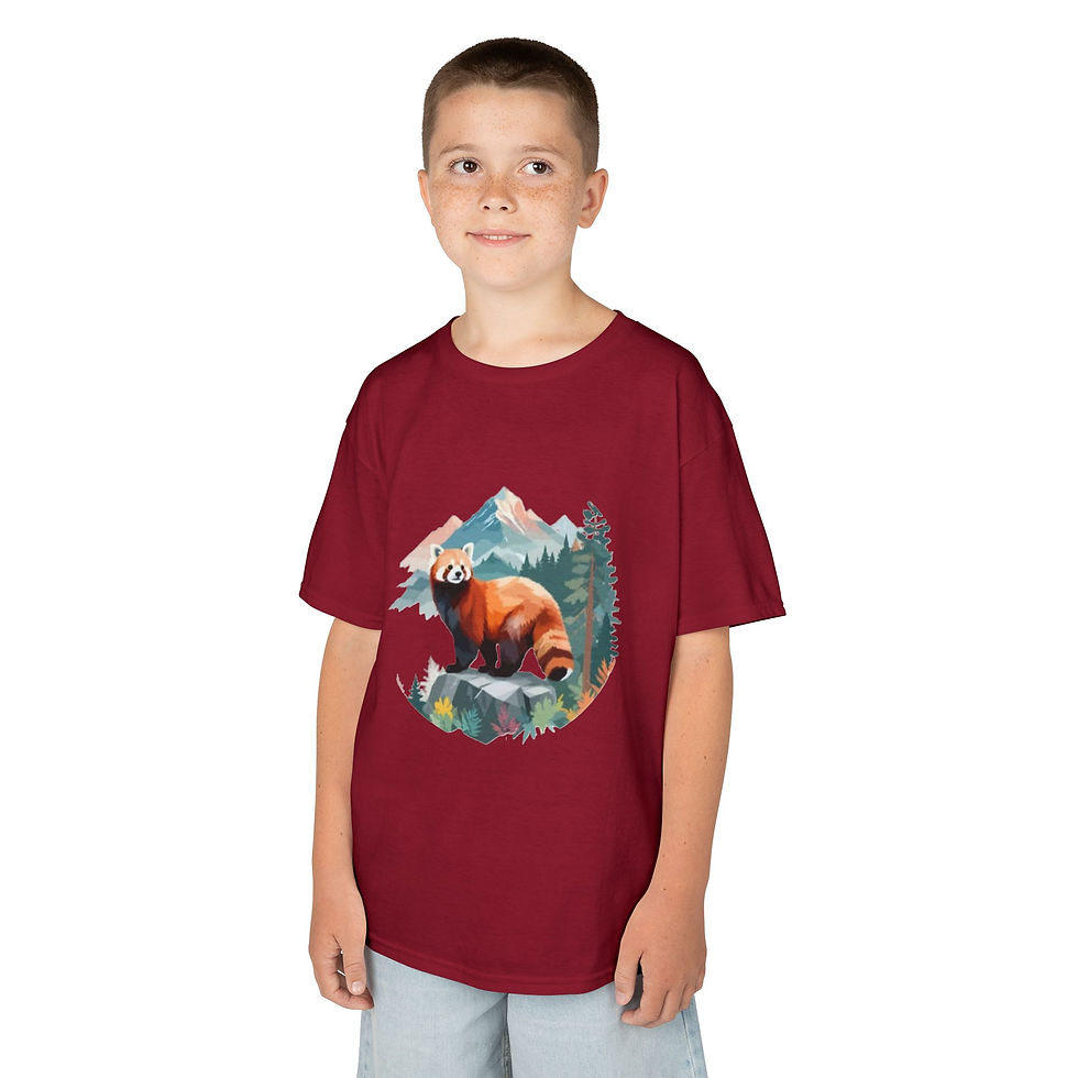 Thumbnail: Red Panda Colorful Kids Heavy Cotton™ Tee