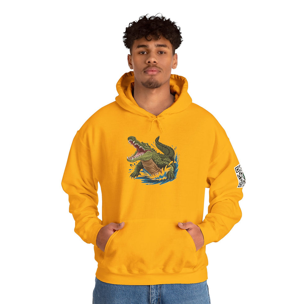 Thumbnail: Crocodile Colorful Unisex Heavy Blend™ Hooded Sweatshirt