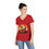 Thumbnail: Bald Eagle Colorful Sunset Ladies' V-Neck T-Shirt