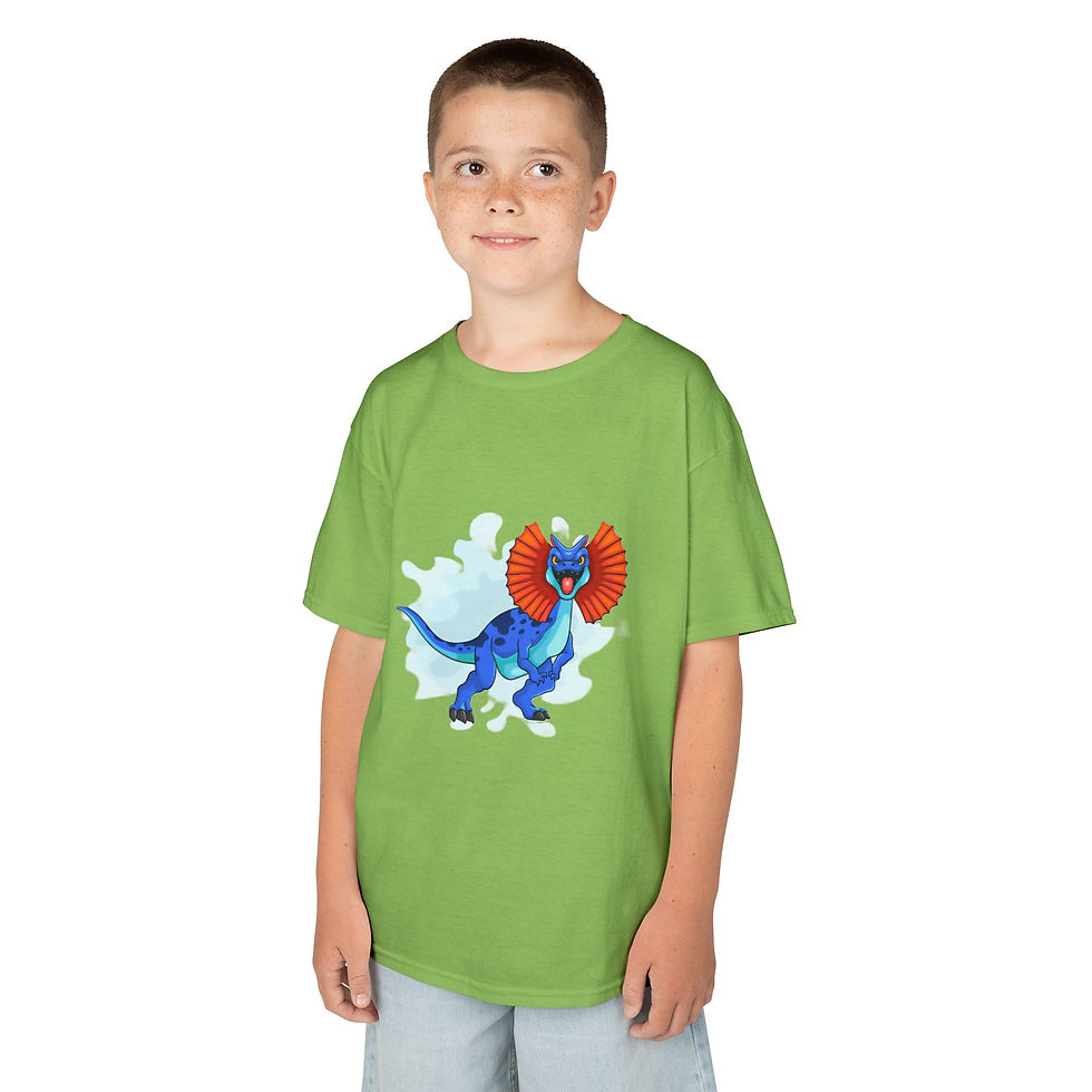 Thumbnail: Dilophosaurus Colorful Kids Heavy Cotton™ Tee