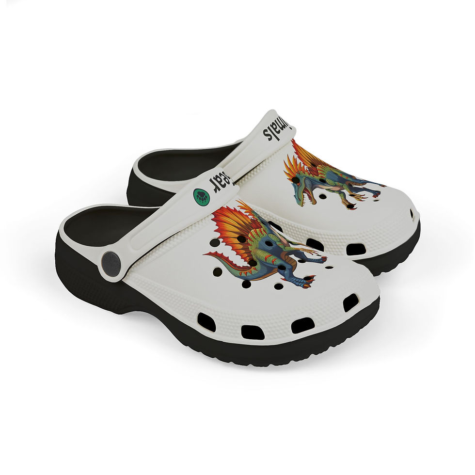 Thumbnail: Spinosaurus Big Kid's EVA Foam Clogs (AOP)
