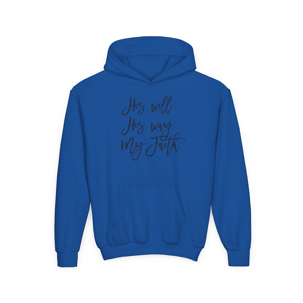 Thumbnail: Jeremiah 29:11 For I know the plans Youth Heavy Blend Hooded Sweatshirt