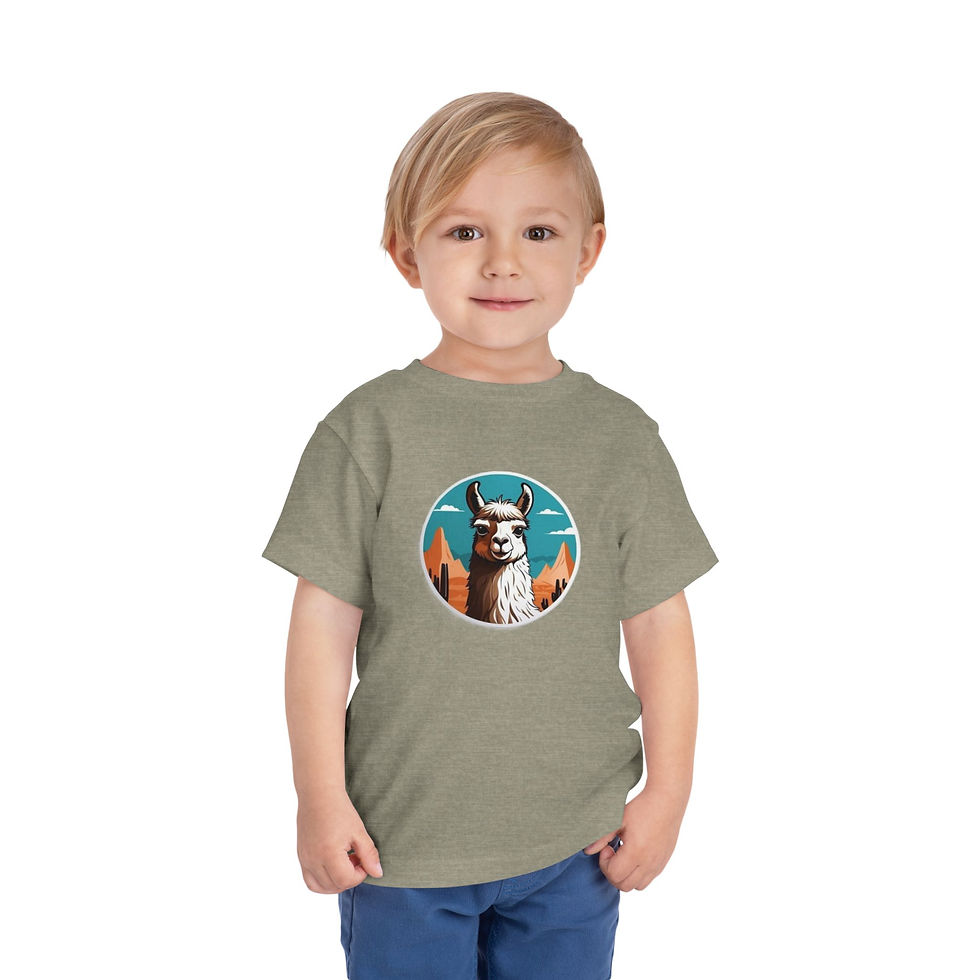 Thumbnail: Llama Colorful Toddler Short Sleeve Tee