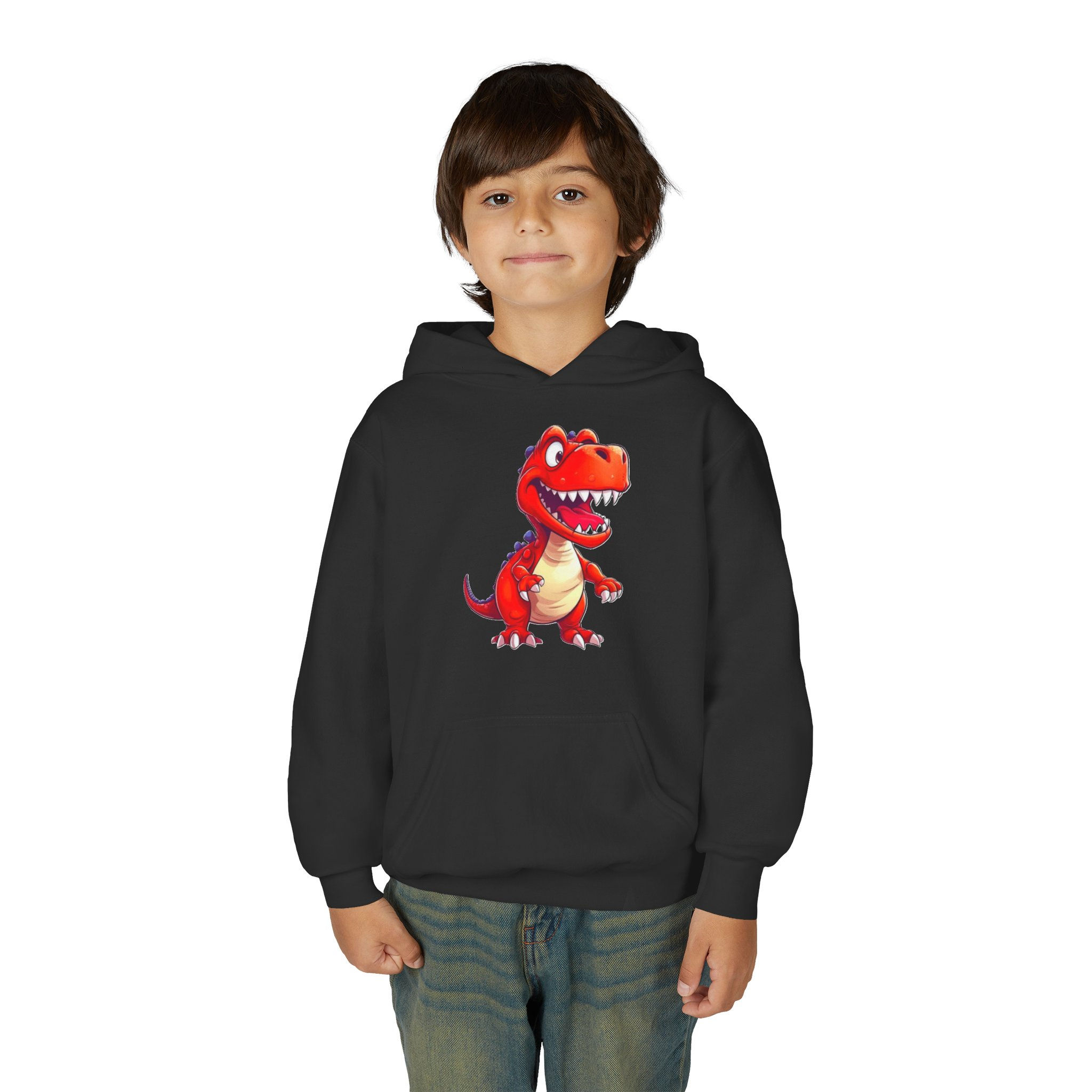 T-Rex Colorful Youth Heavy Blend Hooded Sweatshirt