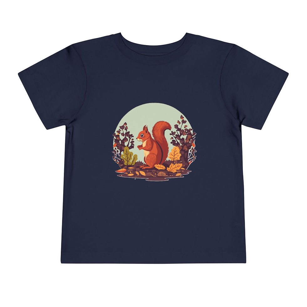 Thumbnail: Squirrel Colorful Toddler Short Sleeve Tee