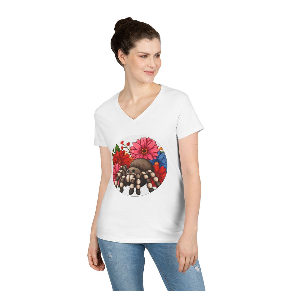 Thumbnail: Tarantula Colorful Ladies' V-Neck T-Shirt