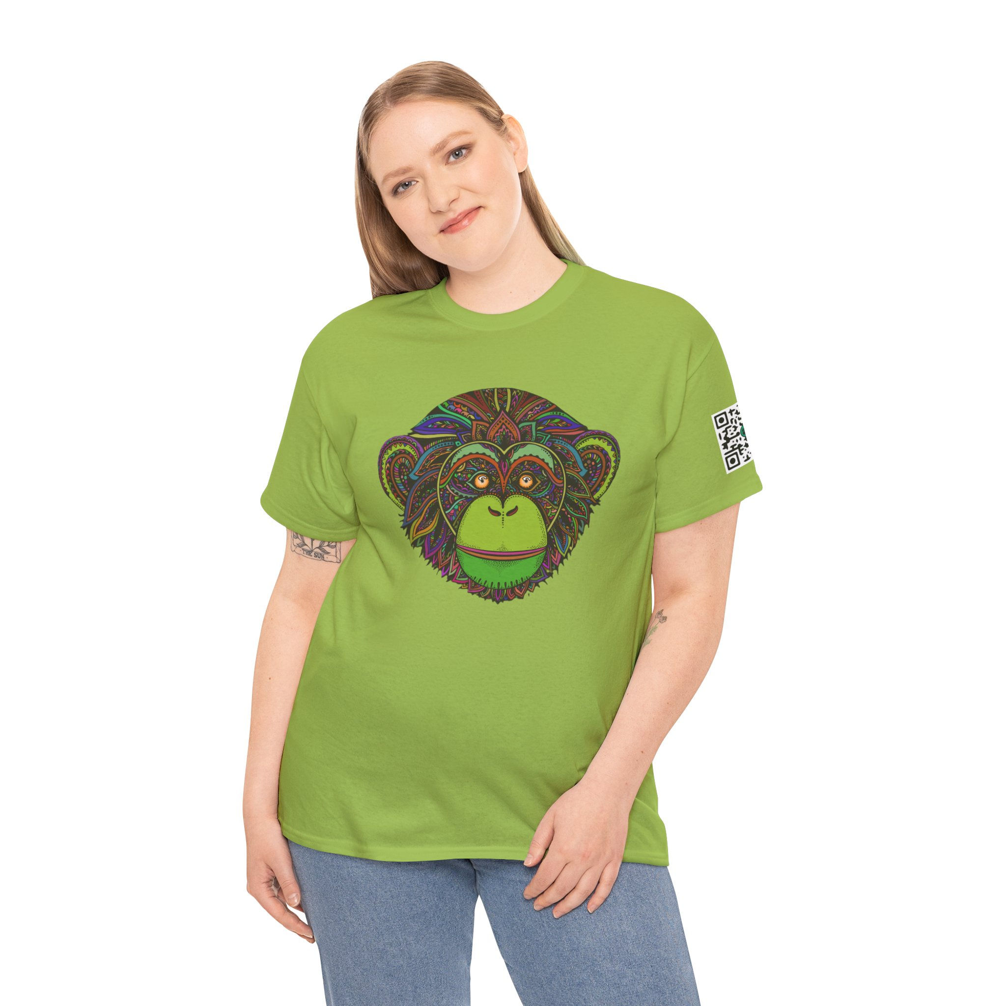 Chimpanzee Colorful Unisex Heavy Cotton Tee