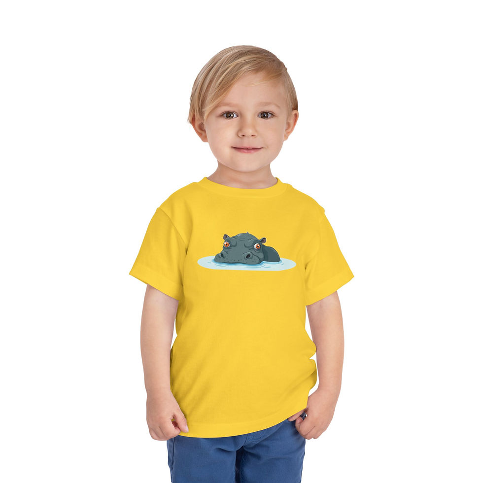 Thumbnail: Hippo Colorful Toddler Short Sleeve Tee