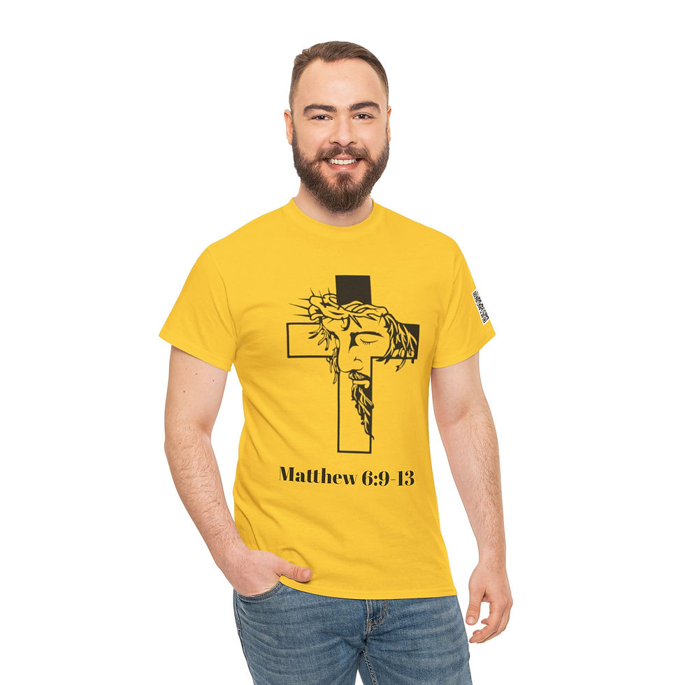 Thumbnail: Matthew 6:9-13 The Lord's Prayer Unisex Heavy Cotton Tee