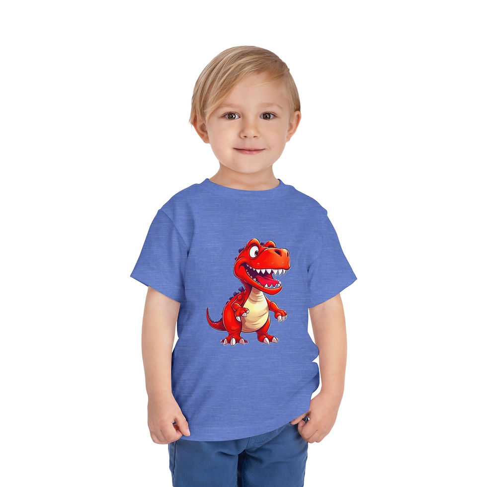 Thumbnail: T-Rex Colorful Toddler Short Sleeve Tee