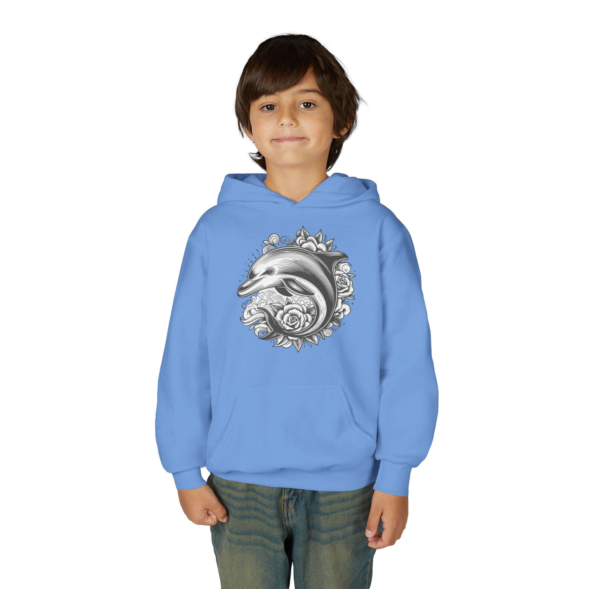 Dolphin Youth Heavy Blend Hooded Sweatshirt