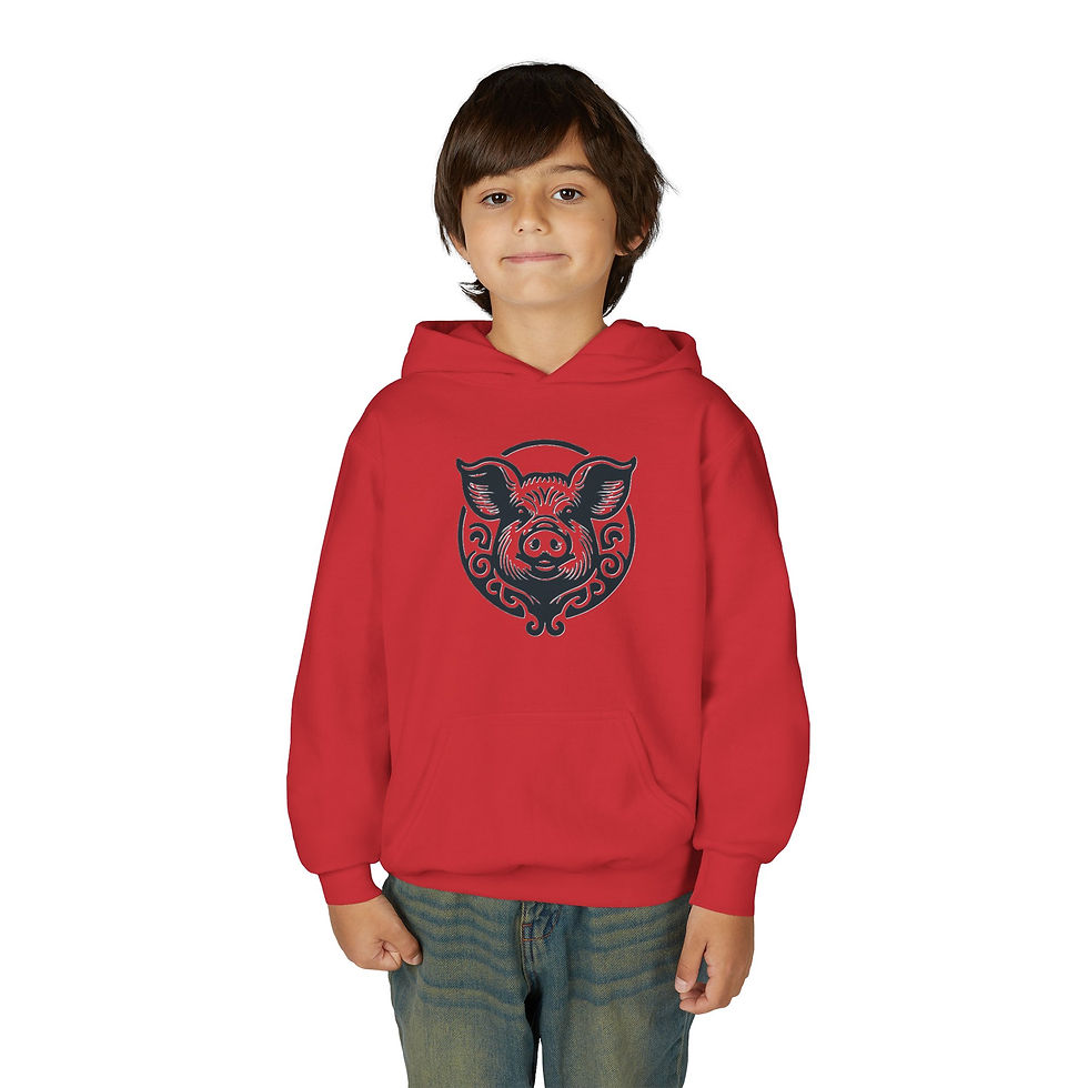 Thumbnail: Pig Youth Heavy Blend Hooded Sweatshirt
