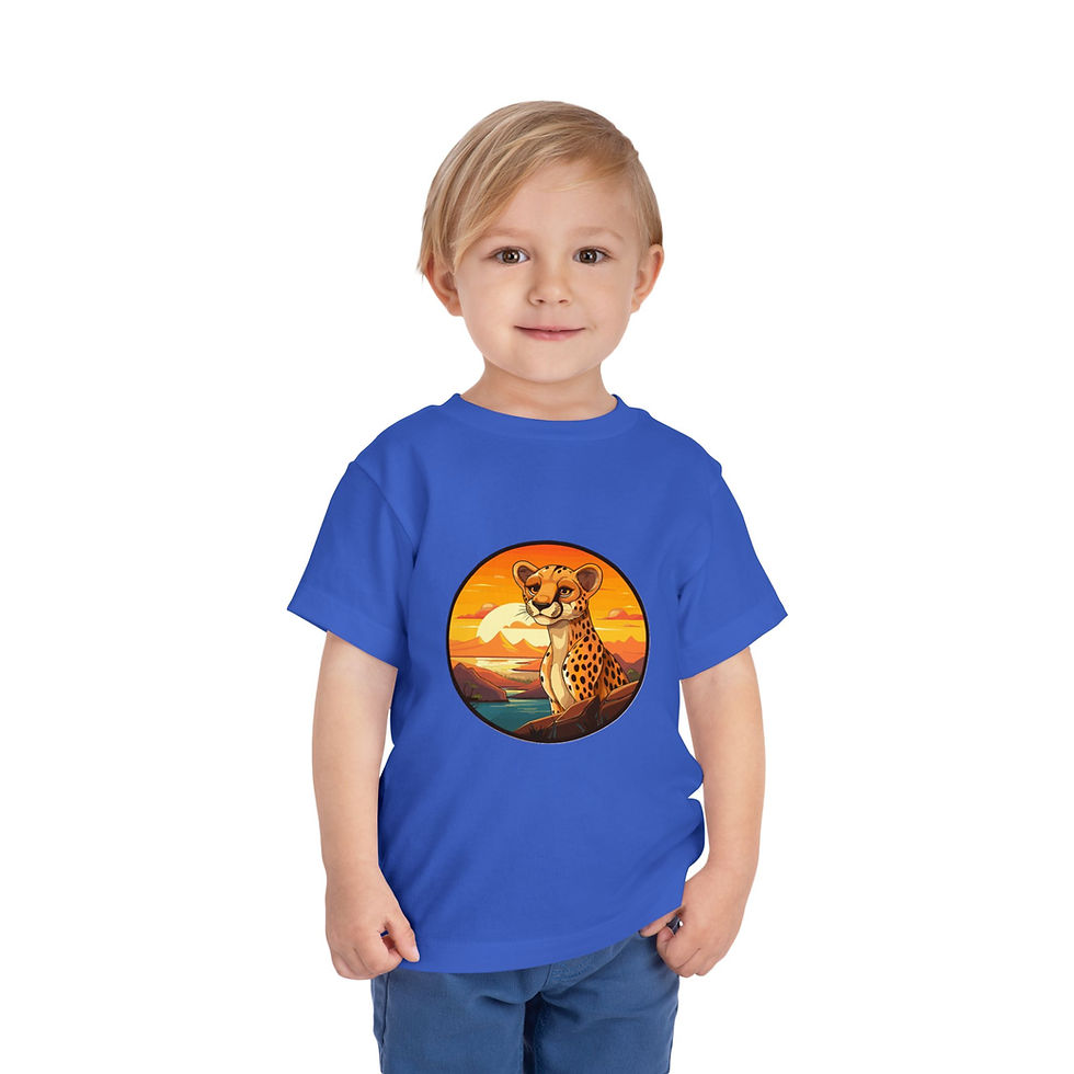 Thumbnail: Cheetah Colorful Toddler Short Sleeve Tee