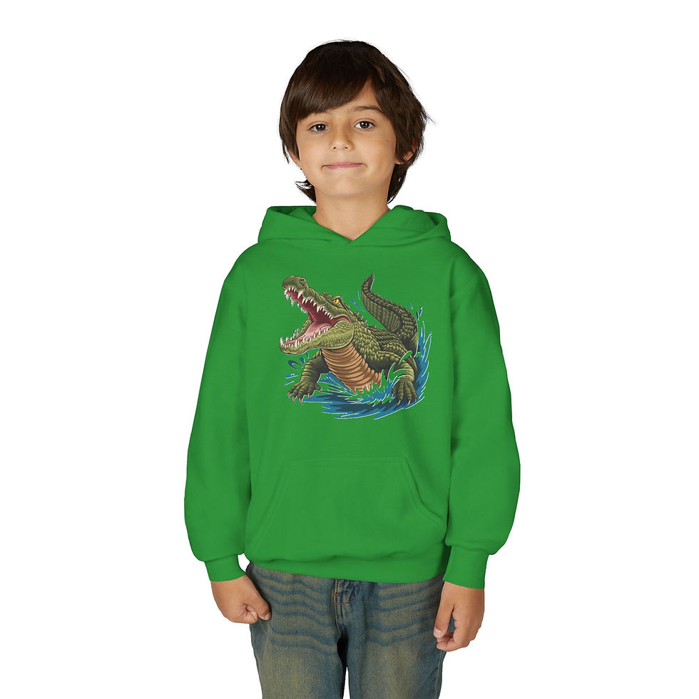 Thumbnail: Crocodile Youth Heavy Blend Hooded Sweatshirt