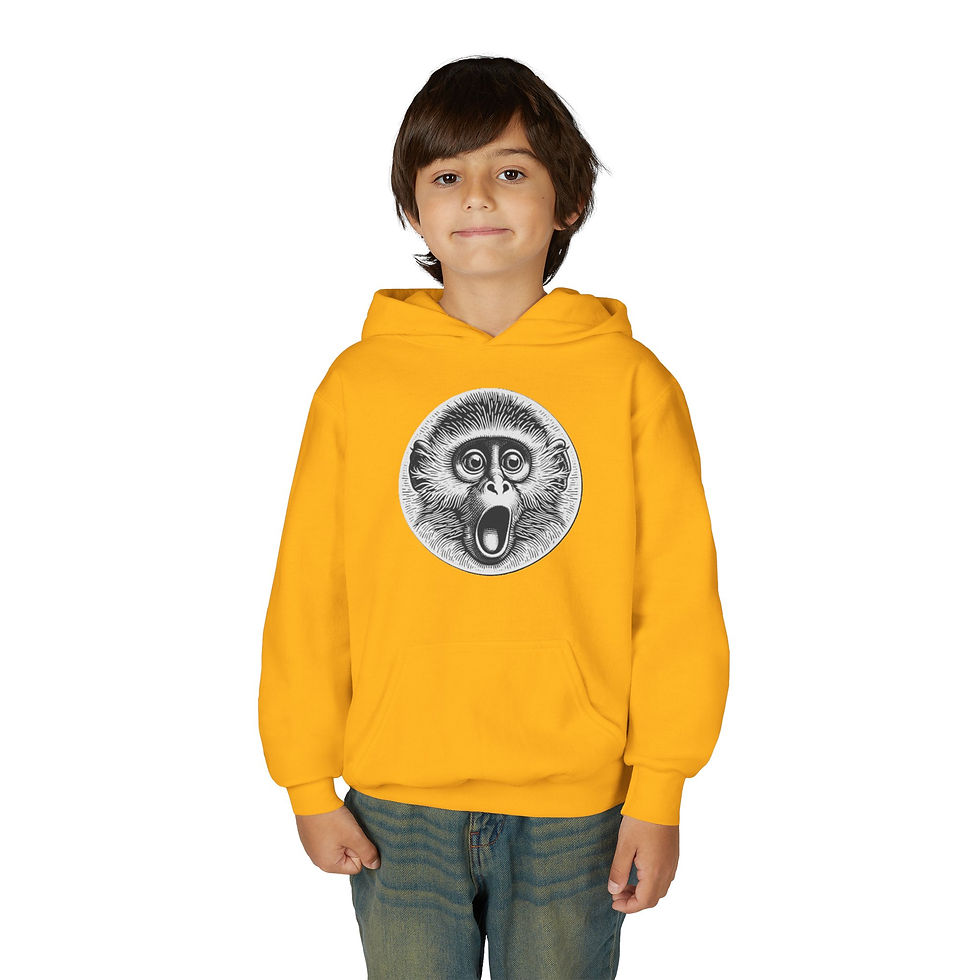 Thumbnail: Spider Monkey Youth Heavy Blend Hooded Sweatshirt