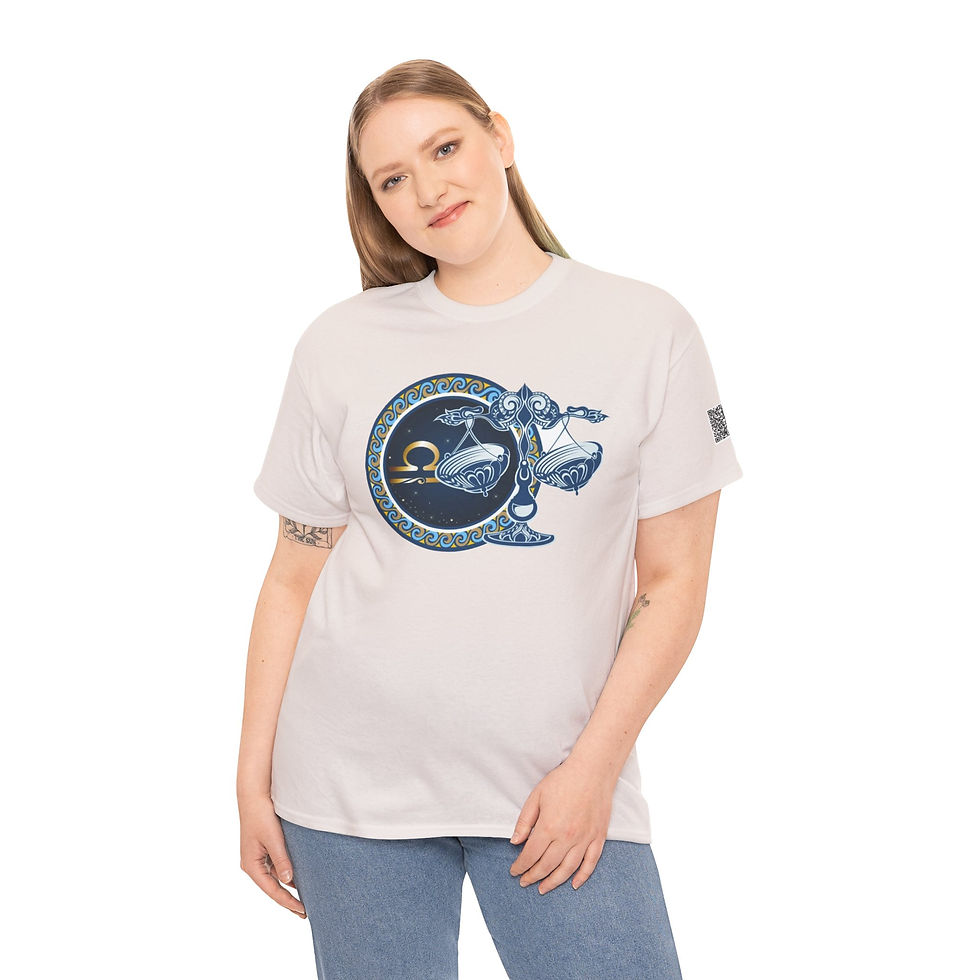 Thumbnail: Libra Zodiac Unisex Heavy Cotton Tee
