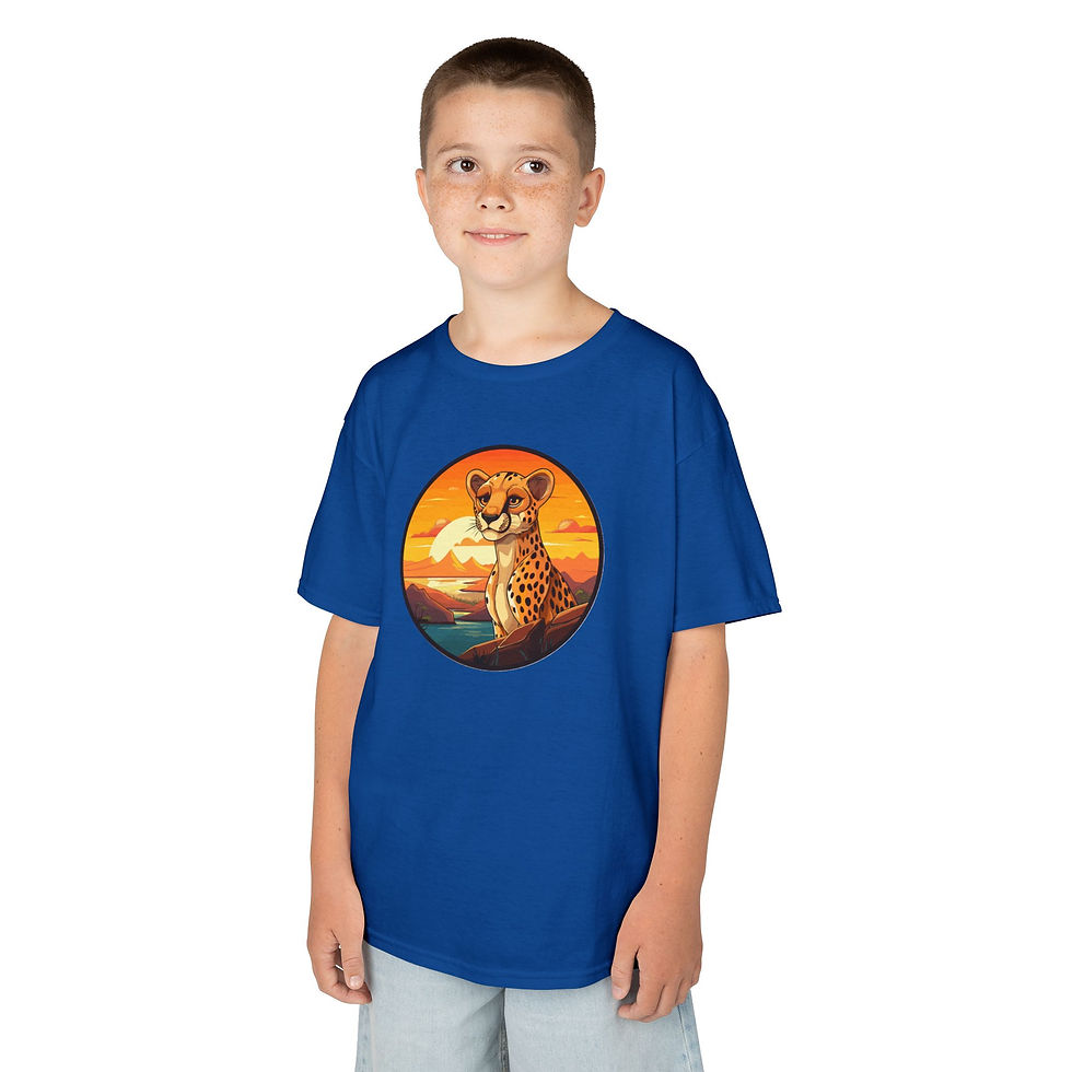 Thumbnail: Cheetah Colorful Kids Heavy Cotton™ Tee